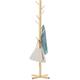 Coat Stand Solid Wood Coat Rack Free Standing with 8 Hooks，Premium Tree Coat Rack Stand for Hanging Jacket Hat Umbrella，Easy Assembly Easy Assembly