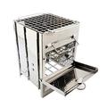 Stainless Steel Square Wood Stove Foldable Grill Outdoor Mini Charcoal Stove PPicnic Stove