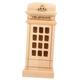 HEMOTON 4pcs Unfinished Coin Bank Wooden Coin Bank Telephone Booth Piggy Bank Piggy Bank Money Saving Pot Piggy Bank for Unfinished DIY Piggy Bank Pine Wood Gift Child Modeling