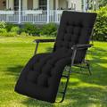 KYMMPL Classic Design Sunlounger Cushion Only Portable Rocking Chair Cushions Simple Anti-slip Bench Cushions for Outdoor Furniture Soft Deck Chair Cushion (Black,180 * 55)