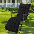 KYMMPL Classic Design Sunlounger Cushion Only Portable Rocking Chair Cushions Simple Anti-slip Bench Cushions for Outdoor Furniture Soft Deck Chair Cushion (Black,180 * 50)
