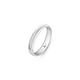 Amberta Allure Women 9ct White Gold Wedding Ring: 3.5 mm Wedding Band Size T