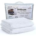Stilux Men's Ihram Ehram Ahram Set for Hajj and Umrah 1300 g 2 White Hand Towels 110 x 220 cm 100% Natural Cotton Hygienic, Comfortable and Quick Drying