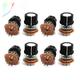 KGQYDOUU microswitch 8Pcs 6mm Knurled Shaft 10Pin Rotary Switch Potentiometer 2-Pole 4-Position 2P4T