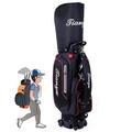 Golf Cart Bag for Men Women,Waterproof Standard Large-capacity Bag, Portable Lightweight Travel Bag with Locking Wheels (Color : Black)