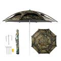 KLLJHB 2.4M Garden Umbrella, Non-Rusting Umbrella With Tilted Aluminum Crank,360deg; Universal Adjustment Lever,Beach Patio Umbrella Sun Shade Protection,Fis