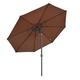 KLLJHB Phi;3m Round 8Ribs Construction Garden Furniture Outdoor Umbrella With Winding Crank Tilt Function (Without Base) (Brown)