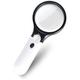 Magnifying Glass Magnifiers Portable Magnifier Hand-Held Magnifier Led with Light 10/20 Times Magnifying Glass for Old Reading Childstudents