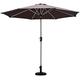 KLLJHB Sun Parasol Umbrella Garden 9'/2.7M Parasols Patio Table Umbrella Outdoor Garden with 8 Sturdy Ribs for Garden, Deck, Backyard and Pool (Wine Red) (Co