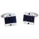 Jewelry Men'S Cufflinks Blue Star Stone Cufflinks For Men'S Crystals Cuff Links Wedding Party Cufflink (Large)
