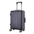 NESPIQ Business Travel Luggage Aluminum Alloy Trolley Case Classic Thick Stripe Suitcases Portable Durable Lugage Light Suitcase (Color : B, Size : 24inch)