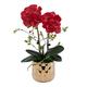 Decor Artificial Flowers With Vase Artificial Flowers Phalaenopsis With Planter Large Artificial Orchid In Vase Fake Flower For Living Room Arrangements Faux Flowers Arrangements Ornaments small gift