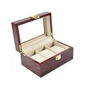 Watch Box Luxury Wooden Watch Box Watch Holder Box for Watches Men Glass Cover Jewelry Organizer Box Multi-slot Watch Organizer ，red Watch Case (Color : 3 Slots) interesting