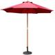 KLLJHB Outdoor Garden Parasols 9ft Outdoor Patio Table Umbrella with Wood Pole, for Market Garden Yard Beach Deck Poolside Cafe Decor Sunshade, Without Base