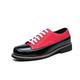 AQQWWER Mens Dress Shoes Leather Shoes Men Casual Lace Up Low Heel Platform Shoes Classic Leather Premium Casual Luxurious Oxford Shoes (Color : Red, Size : 5.5 UK)