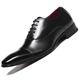 AQQWWER Mens Dress Shoes Patent Leather Formal Shoes Men's Oxford Shoes lace-up Business Office Shoes Black Men's Business Leather Shoes Formal Leather Shoes Men's Casual (Color : Schwarz, Size : 7