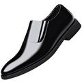 AQQWWER Mens Dress Shoes Men Designer Shoes Loafers for Men Wedding Shoes Classic Breathable Dress Shoes Men Round Toe Casual Business Solid (Color : Schwarz, Size : 8.5 UK)