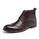 AQQWWER Mens Dress Shoes Men's Leather Boots British Style Men Boot Shoes Men's Casual Boots Brogue Design Ankle Boots for Men (Color : Brown, Size : 6.5)