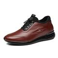 AQQWWER Mens Dress Shoes Men's Cow Leather Shoes British Casual Height Shoes Anti Slip Autumn Man Leather Shoes (Color : Brown, Size : 6.5)