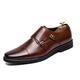 AQQWWER Mens Dress Shoes Men's Shoes Formal Office Male Footwear Leather Slip-On Dress Shoes Design Men's Business Shoes Men Oxfords (Color : Brown Shoes, Size : 6)