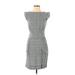 Emily and Fin Casual Dress - DropWaist: Gray Grid Dresses - Women's Size Small