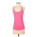 Gap Fit Tank Top Pink Solid Scoop Neck Tops - Women's Size Small