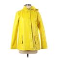 Raincoat: Yellow Solid Jackets & Outerwear - Kids Girl's Size Small