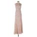 Adrianna Papell Cocktail Dress - Formal: Silver Dresses - Women's Size 4