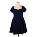 Torrid Casual Dress - A-Line: Blue Solid Dresses - Women's Size 2X Plus