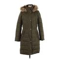 A New Day Coat: Mid-Length Green Print Jackets & Outerwear - Women's Size Medium