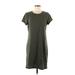 Gap Casual Dress - Shift: Gray Solid Dresses - Women's Size Medium Tall