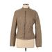 London Fog Faux Leather Jacket: Short Tan Solid Jackets & Outerwear - Women's Size Large