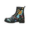 Schnürboots DOGO "Boots Go Back To Being Yourself Damen Boots / Female", Damen, Gr. 37, Normalschaft, schwarz (schwarz, blau), Lederimitat, Schuhe, Vegan