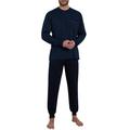 Pyjama GÖTZBURG Gr. 56, blau (blau, dunkel, allover) Herren Homewear-Sets Pyjamas