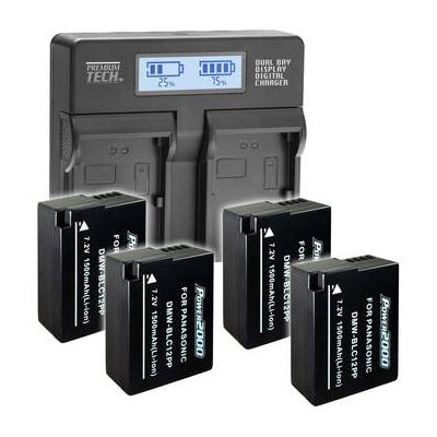 Power2000 4x Batteries & Dual Bay LCD Charger for ...