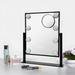 Hollywood Makeup Vanity Mirror with Lights, Desktop LED Mirror with 8 Dimmable Bulbs, 3 Color Light, Touch Control and Charging