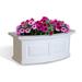 Nantucket 2ft Window Box - White - 24in L x 11.5in W x 10in H - with 1.6 Gallon Built-in Water Reservoir (4829-W)