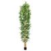 12' Artificial Bamboo Tree with Real Bamboo Trunks - Green