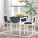 3-Piece Wood Dining Table Set with Counter Height Drop Leaf Dining Table and 2 Chairs with Padded Seat for Small Place