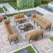 Outdoor Patio Furniture Set, Sectional Sofa Set with Table & Firepit