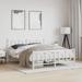 vidaXL Metal Bed Frame with Headboard Guest Bed Platform Bedroom Furniture