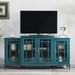 62" TV Stand, Buffet Sideboard Cabinet,Teal Blue，for Dining Room,Living Room,Entryway