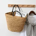 Große Gewebte Stroh Tasche Tote Frauen Schulter Tasche Bohemian Rattan Strand Taschen für Frauen