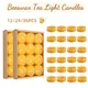 12-36 Pieces Beeswax Tea Light Candles Handmade Smokeless Beeswax Tealight Candle Wedding Favor