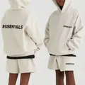 ESSENTIALS Classic Kids Hoodies Flocking Letter Logo Sweaters Set for Children Brand Design Boys
