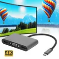 MST 5-in-1 HUB 4K USB-C To DP HDMI/VGA Docking Station Support Dual Screen Display for HP DELL XPS