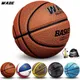 Wade Original Leder Größe 7 # Indoor/Outdoor Basketball für Erwachsene Schulkinder Ball braun