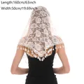 Hot Selling Triangle Veil Scarf Polyester Jacquard Rose Shawls For Women Muslim Church Prayer