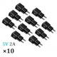 10pcs/lot 5V 2A EU Plug Wall Travel Charger Adapter For Samsung S9 S8 + S7 S6 S5 edge A30 A50 A70