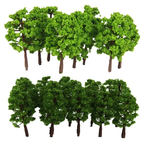 40x1:150 N Skala Painted Modell Bäume Eisenbahn Landschaft Landschaft DIY Spielzeug Geschenk